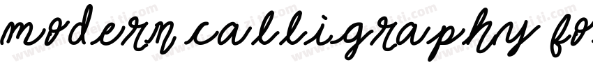 modern calligraphy font字体转换